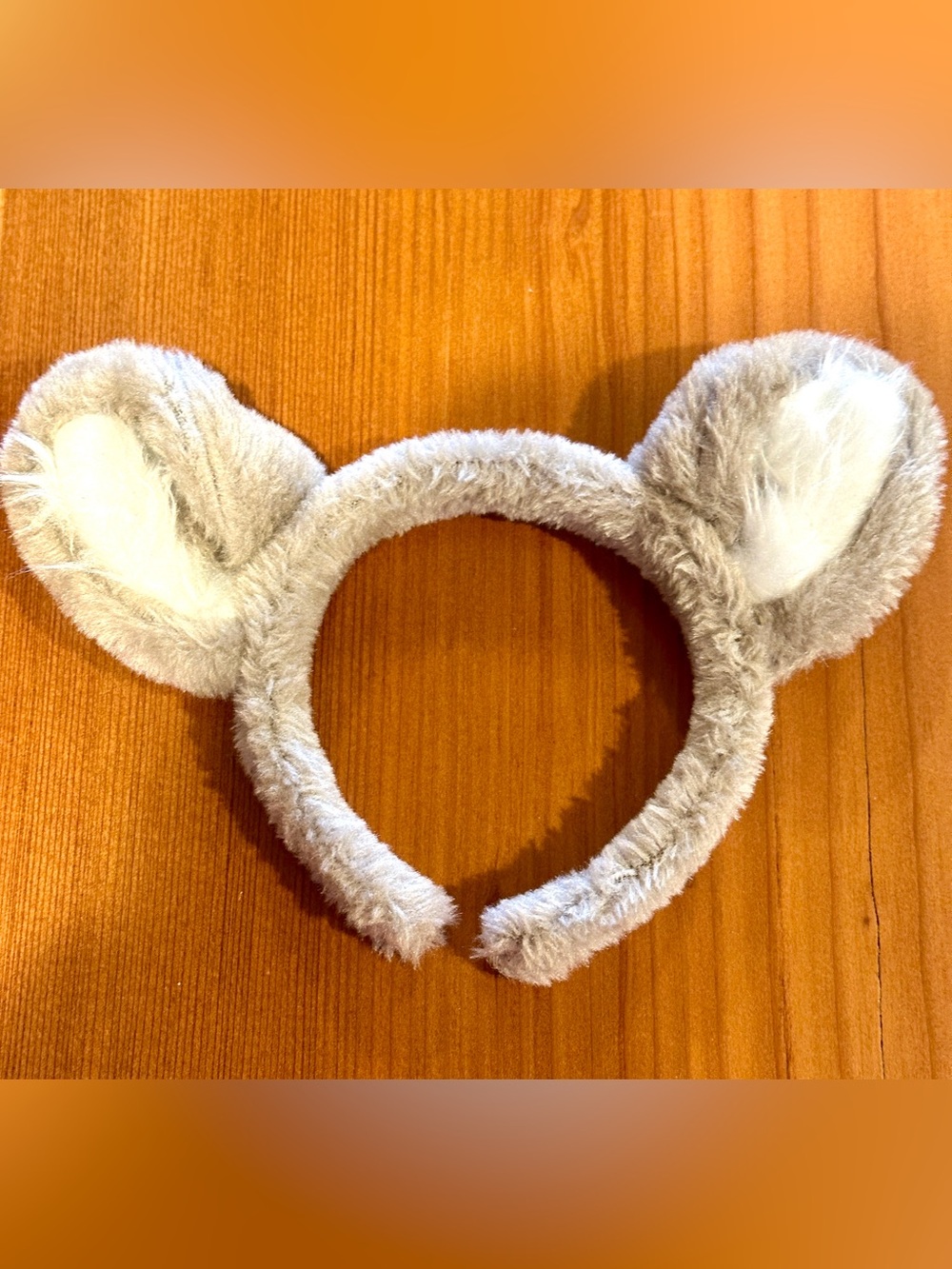 Great Wolf Lodge Wolf Ears Headband Youth Kids Plush Fuzzy Grey White Costume